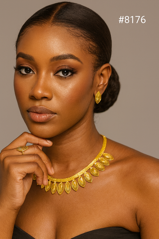 Gold Plated Short NECKLACE 5 Gram Gold Plated Jewellery PMJ Model No : 8176