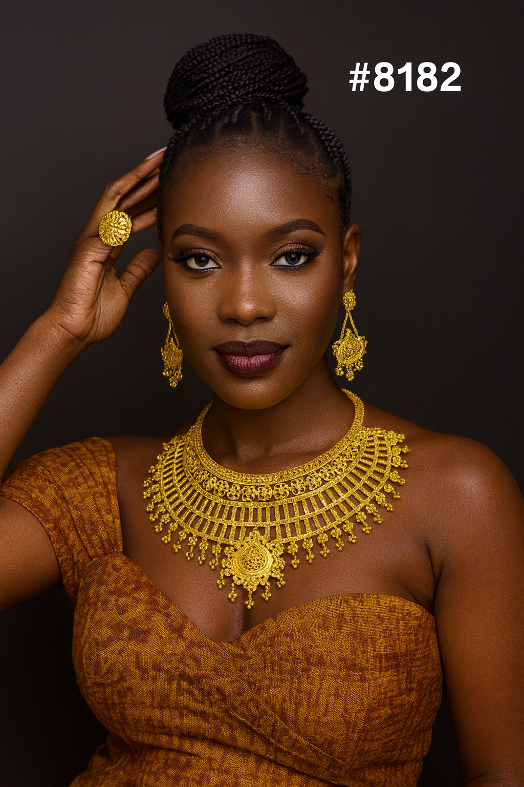 Gold Plated Short NECKLACE 5 Gram Gold Plated Jewellery PMJ Model No : 8182