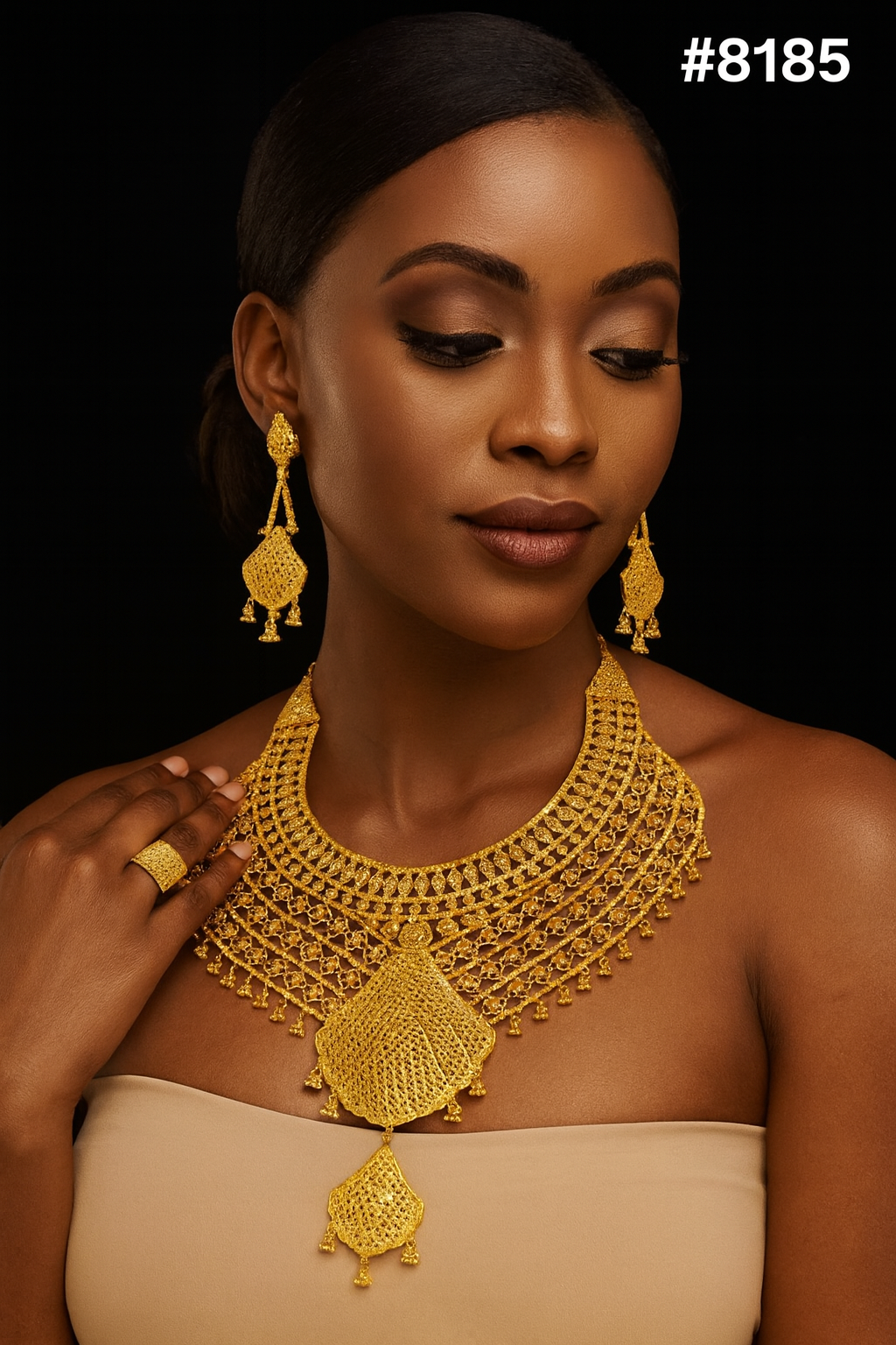 Gold Plated Short NECKLACE 5 Gram Gold Plated Jewellery PMJ Model No : 8185