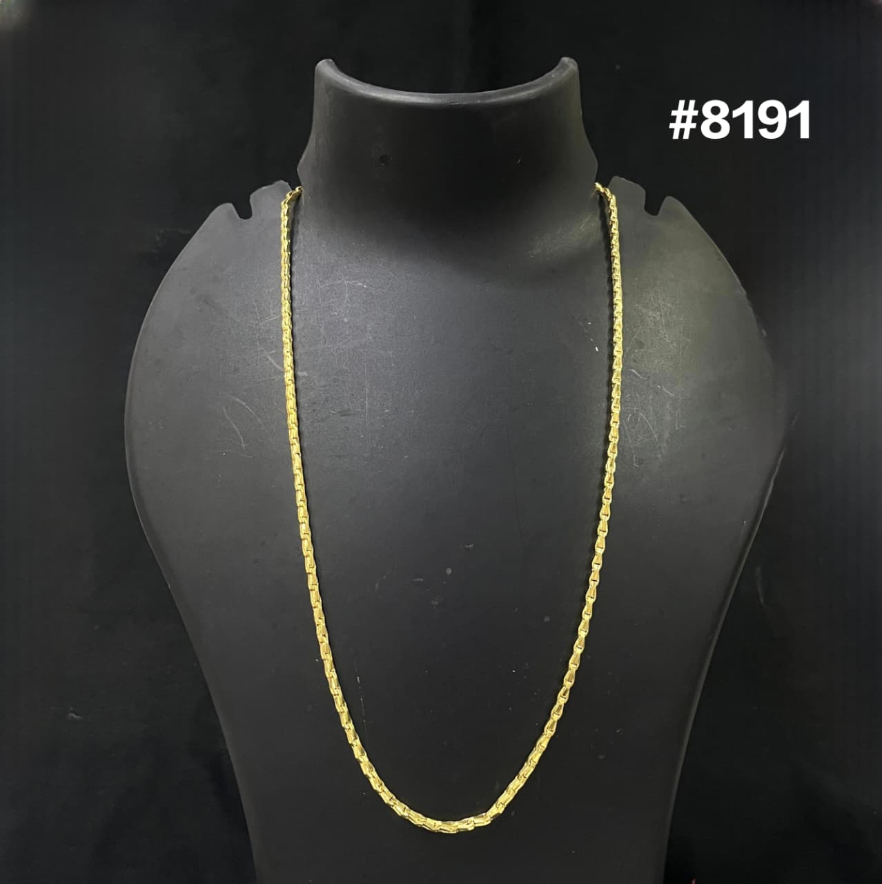 Gold Plated Chain,1 Gram Gold Plated Jewellery PMJ Model No : 8191