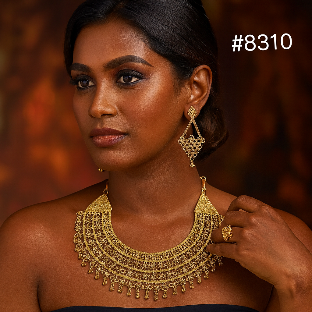 Gold Plated Short NECKLACE 5 Gram Gold Plated Jewellery PMJ Model No : 8310