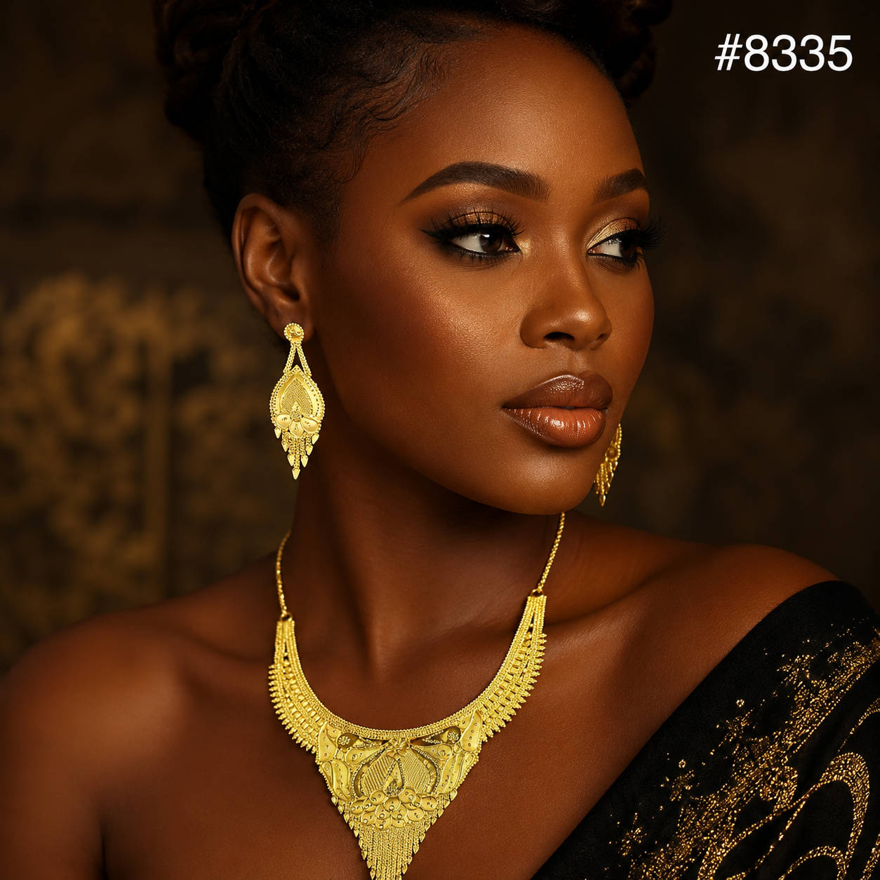 Gold Plated Short NECKLACE 5 Gram Gold Plated Jewellery PMJ Model No : 8335