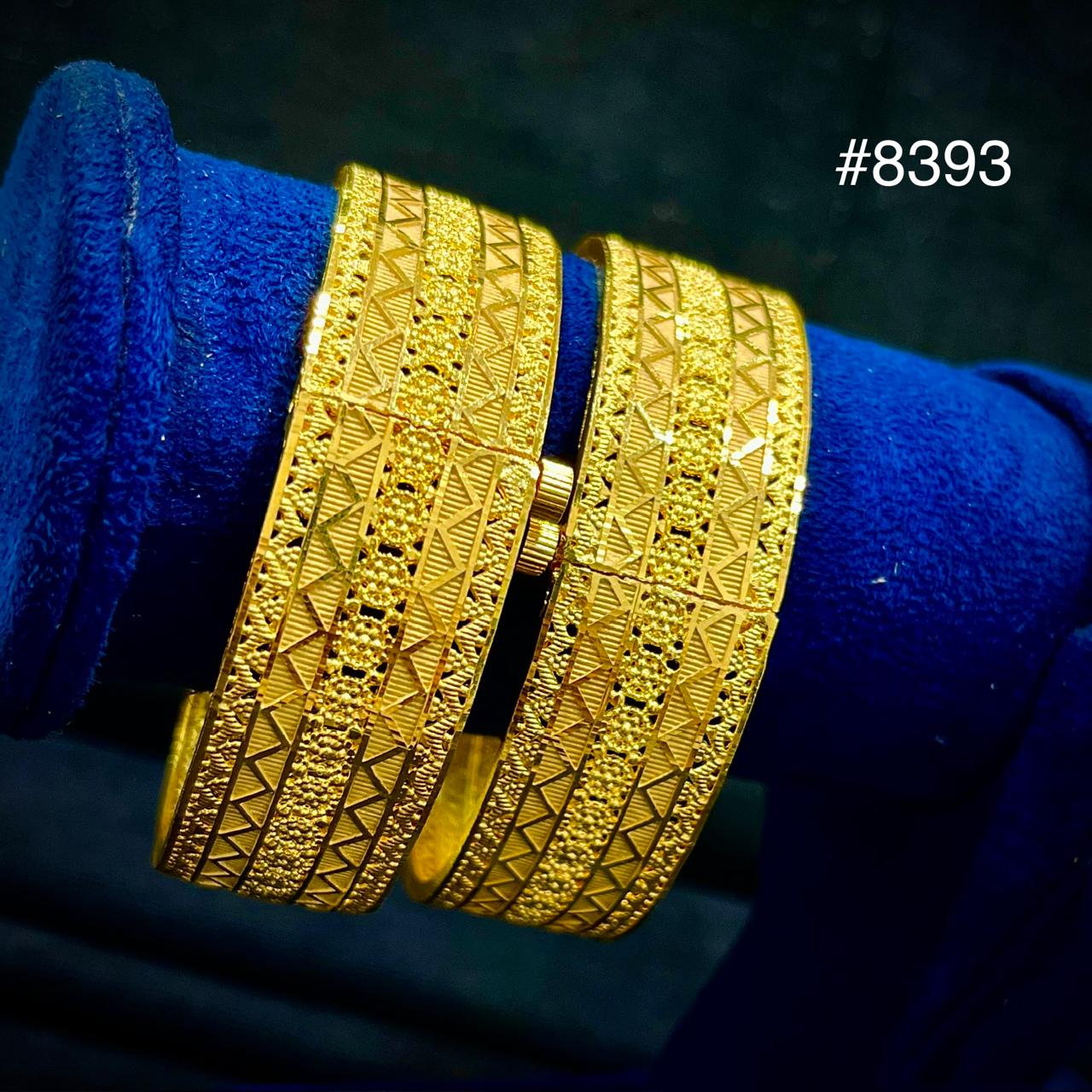 Gold Plated Bridal Wear Bangles, PMJ Model No: 8393