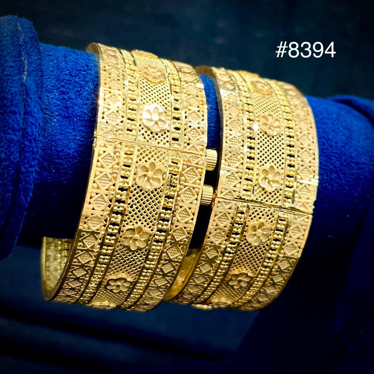 Gold Plated Bridal Wear Bangles, PMJ Model No: 8394