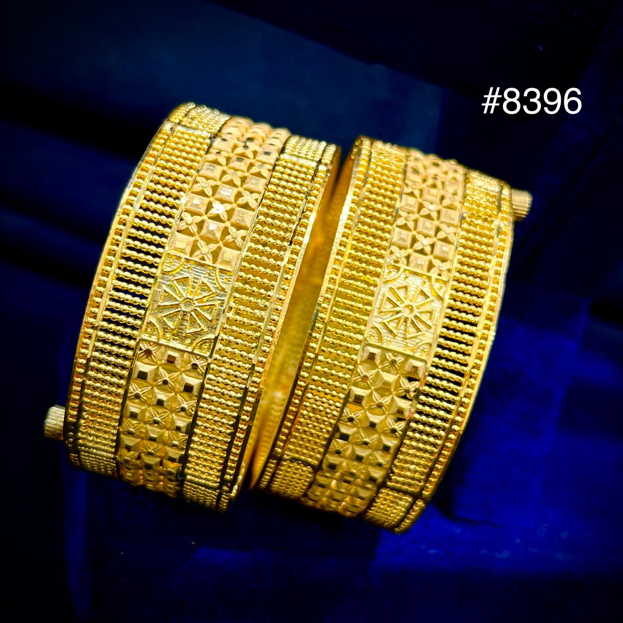 Gold Plated Bridal Wear Bangles, PMJ Model No: 8396