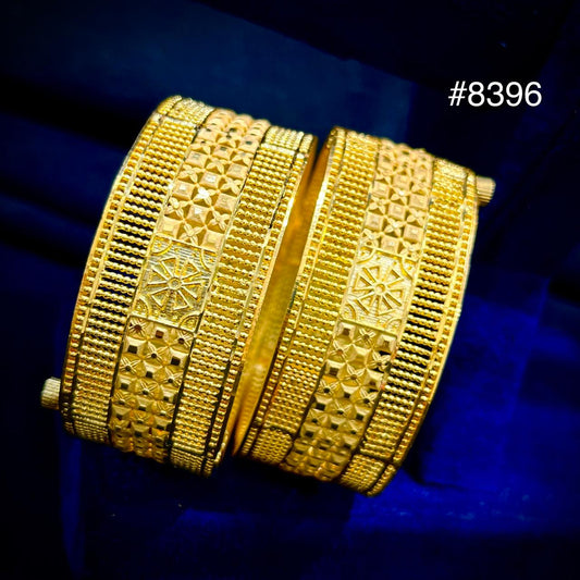 Gold Plated Bridal Wear Bangles, PMJ Model No: 8396