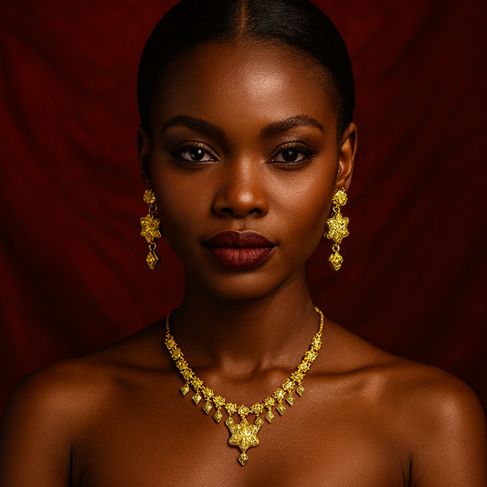 Gold Plated Short NECKLACE 5 Gram Gold Plated Jewellery PMJ Model No : 8419