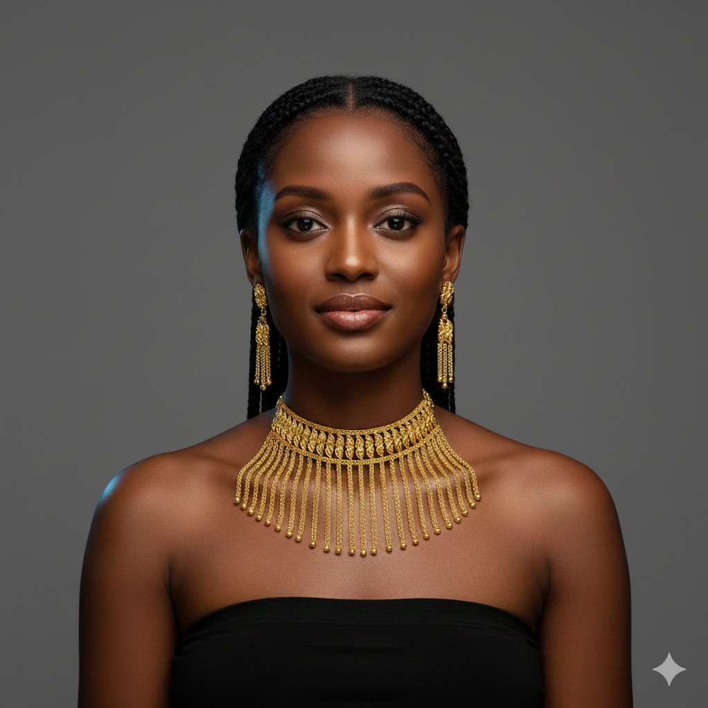 Gold Plated Short Necklace 5 Gram Gold Plated Jewellery PMJ Model No : 8424