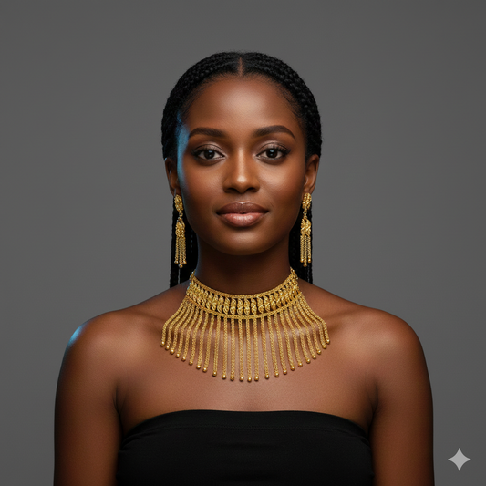 Gold Plated Short Necklace 5 Gram Gold Plated Jewellery PMJ Model No : 8424