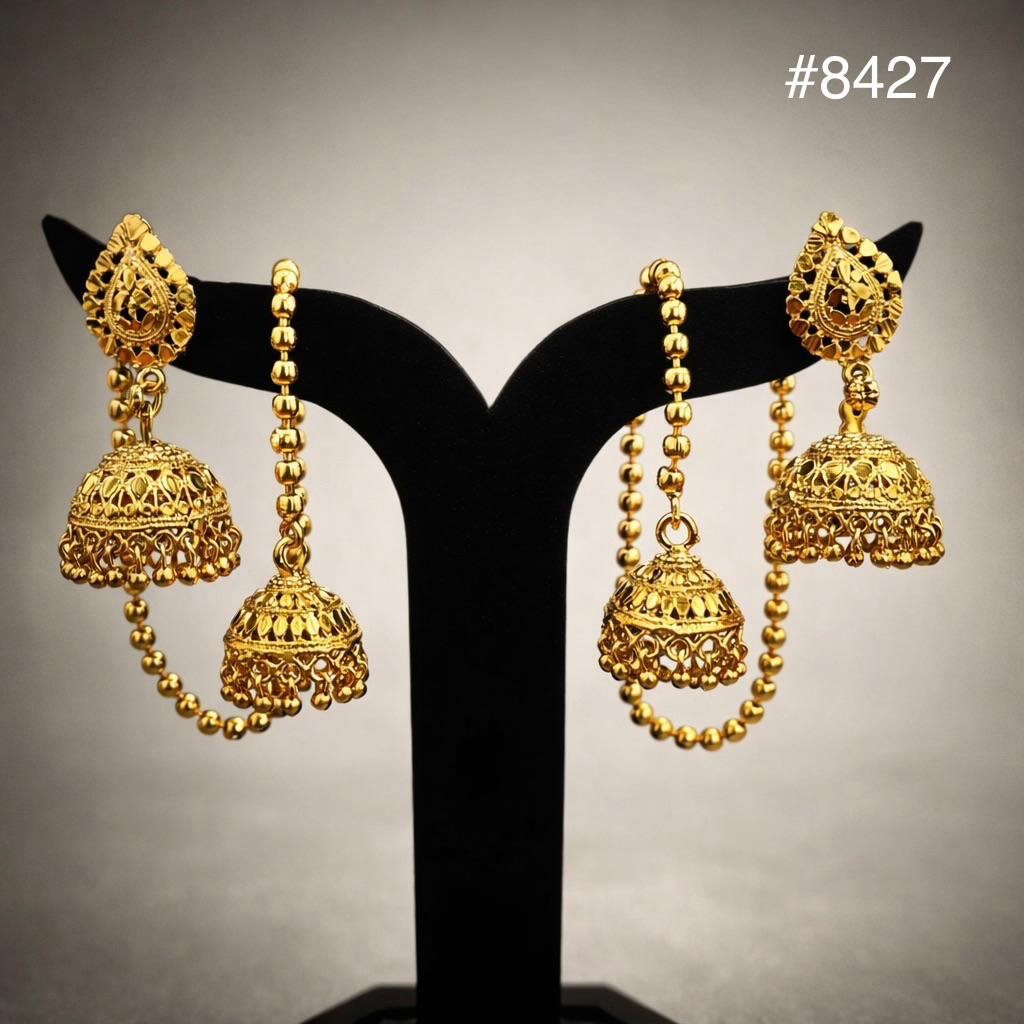 Gold Plated Designer Earrings, PMJ Model No: 8427