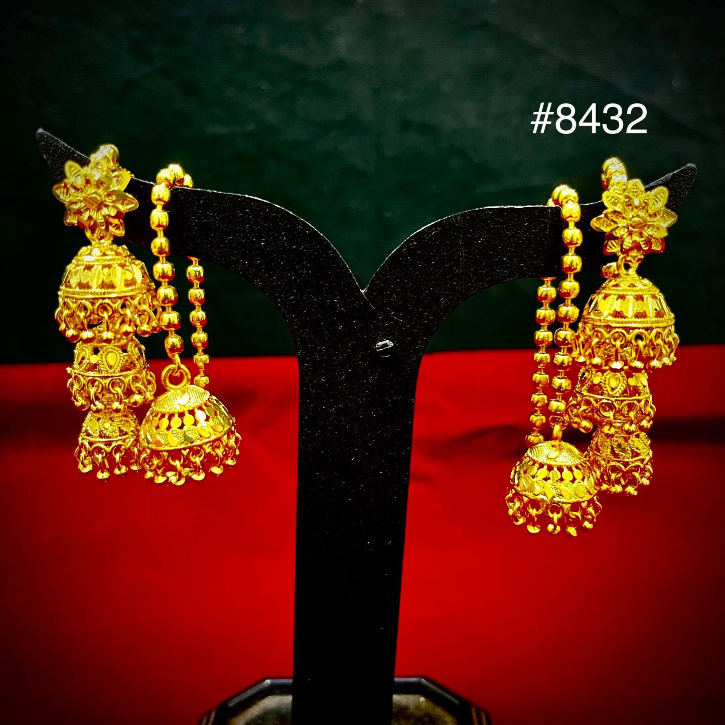 Gold Plated Designer Earrings, PMJ Model No: 8432