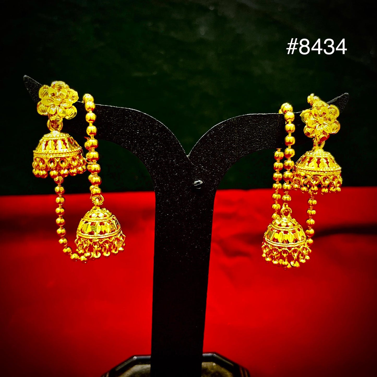 Gold Plated Designer Earrings, PMJ Model No: 8434