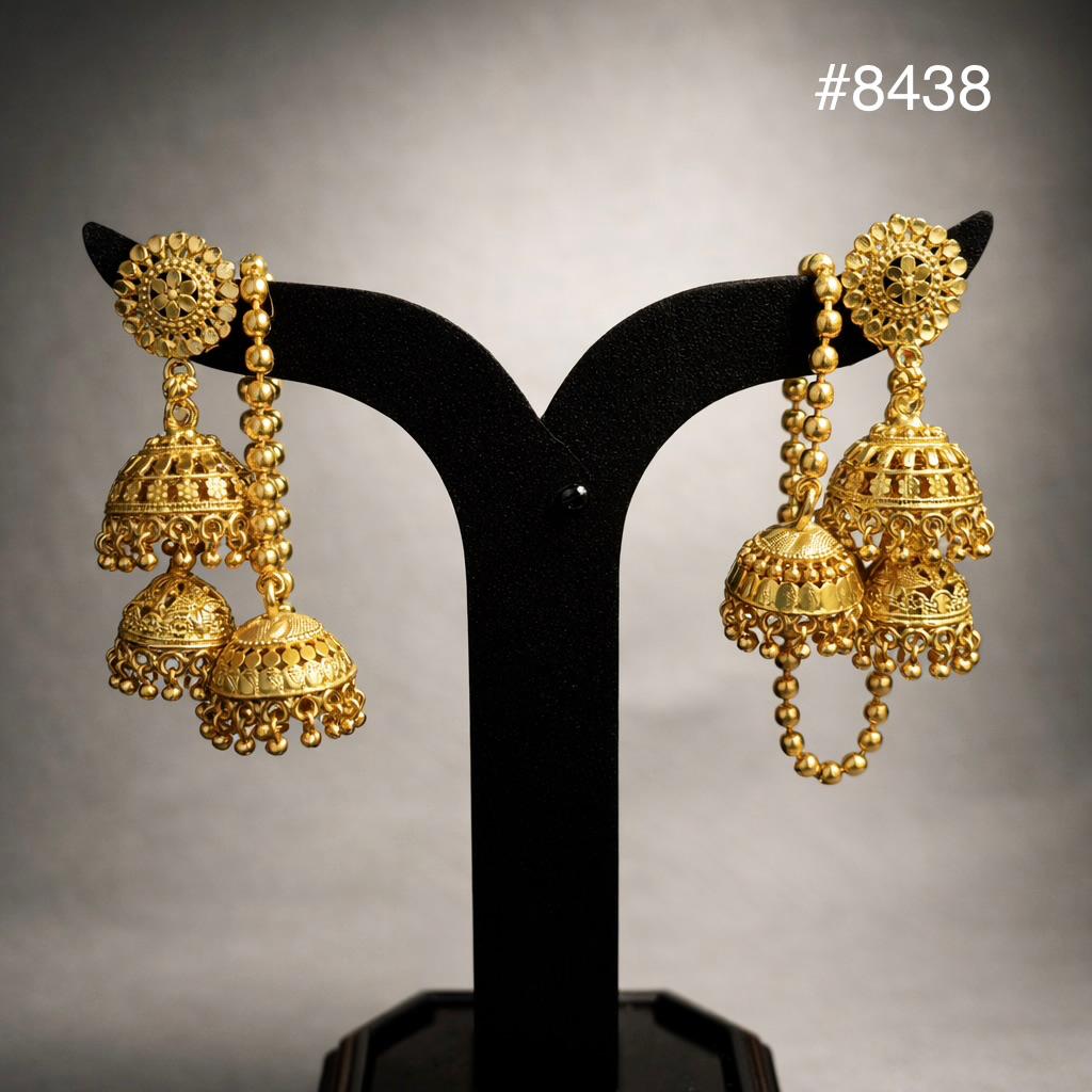 Gold Plated Designer Earrings, PMJ Model No: 8438