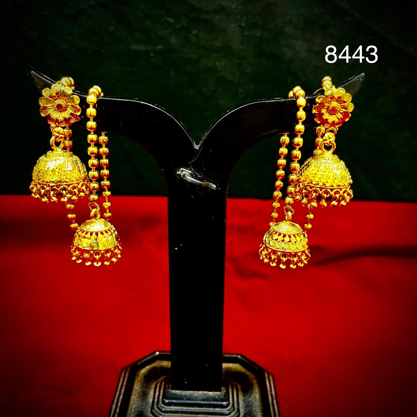 Gold Plated Designer Earrings, PMJ Model No: 8443