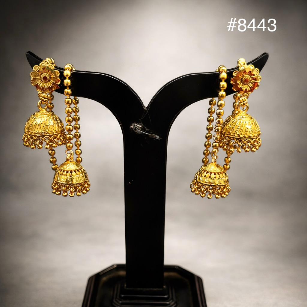 Gold Plated Designer Earrings, PMJ Model No: 8443