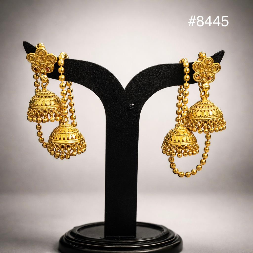 Gold Plated Designer Earrings, PMJ Model No: 8445