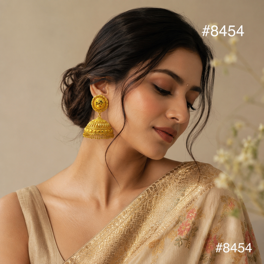 Gold Plated EARRING 1 Gram Gold Plated Jewellery PMJ Model No : 8454