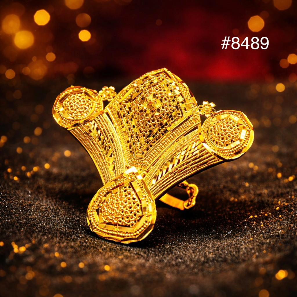Gold Plated Finger Ring 5 Gram Gold Plated Jewellery PMJ Model No : 8489