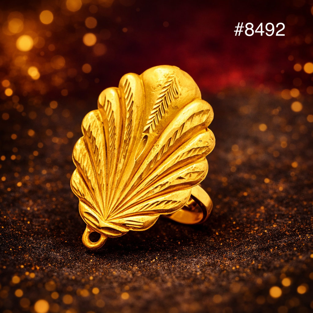 Gold Plated Finger Ring 5 Gram Gold Plated Jewellery PMJ Model No : 8492