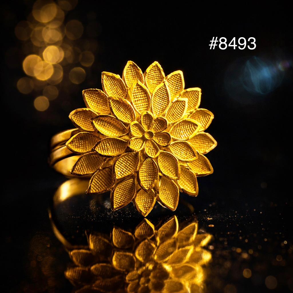 Gold Plated Finger Ring 5 Gram Gold Plated Jewellery PMJ Model No : 8493