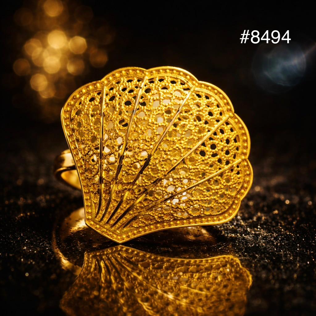 Gold Plated Finger Ring 5 Gram Gold Plated Jewellery PMJ Model No : 8494