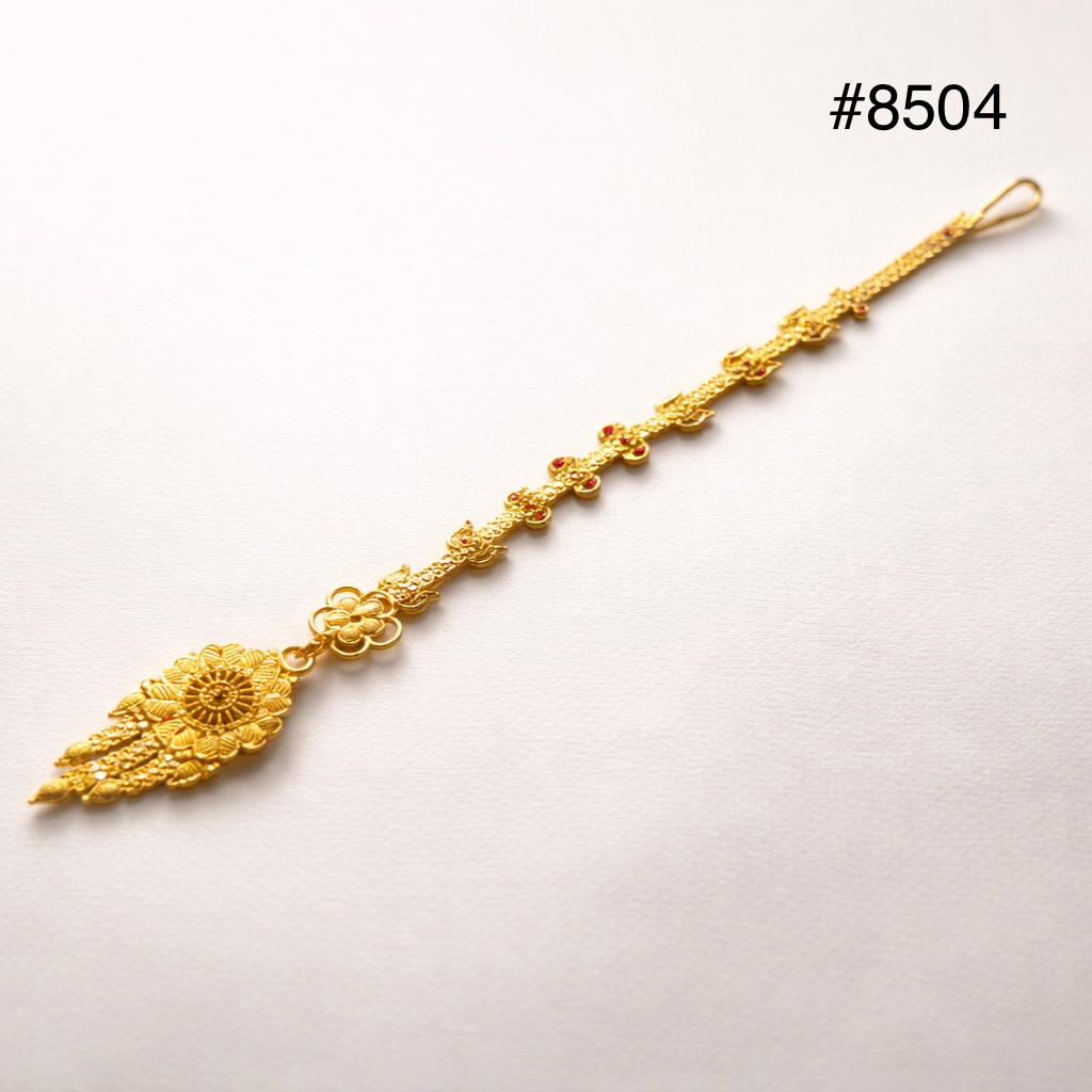 Gold Plated Maang Tika 5 Gram Gold Plated Jewellery PMJ Model No : 8504