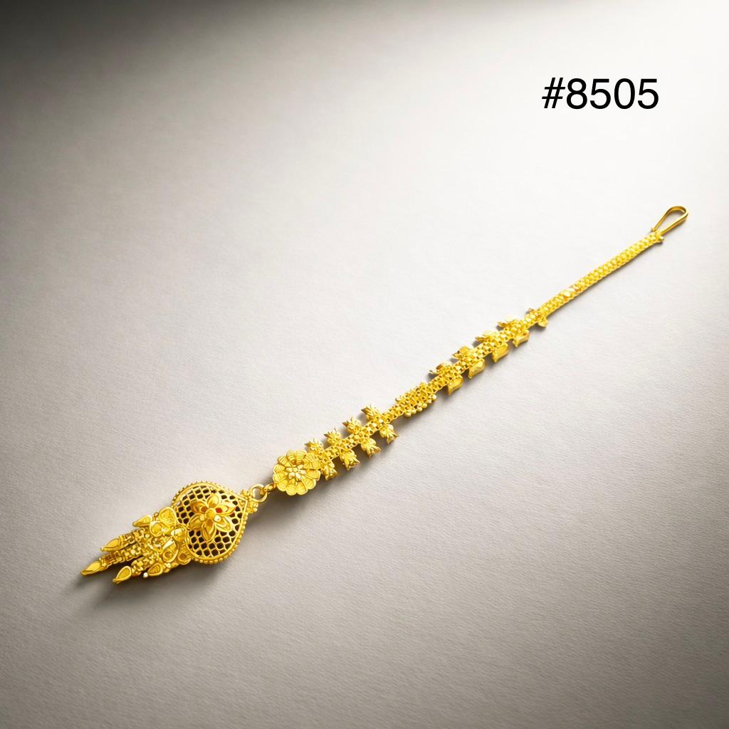 Gold Plated Maang Tika 5 Gram Gold Plated Jewellery PMJ Model No : 8505