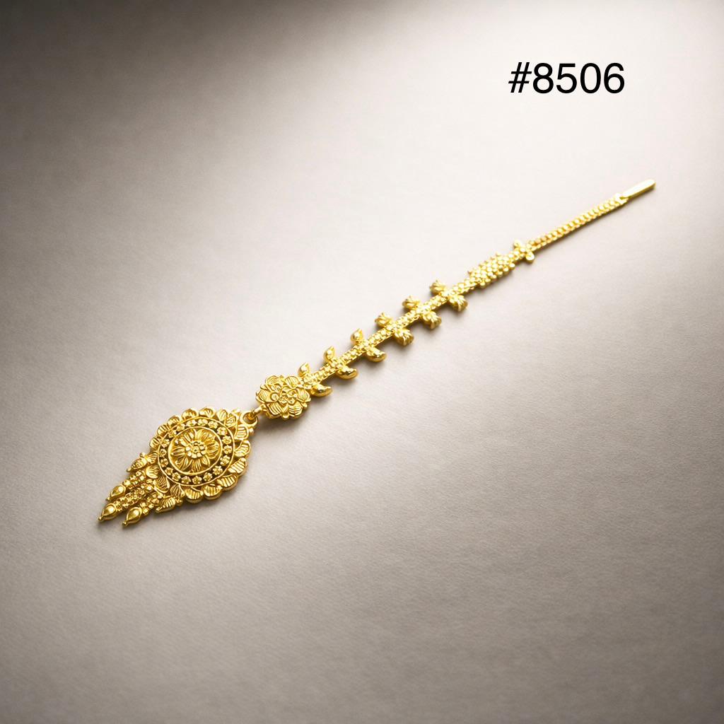 Gold Plated Maang Tika 5 Gram Gold Plated Jewellery PMJ Model No : 8506