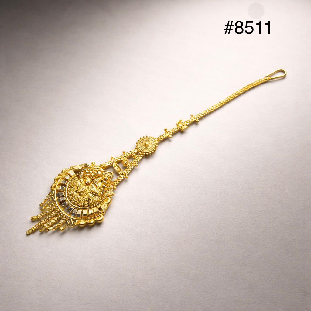 Gold Plated Maang Tika 5 Gram Gold Plated Jewellery PMJ Model No : 8511