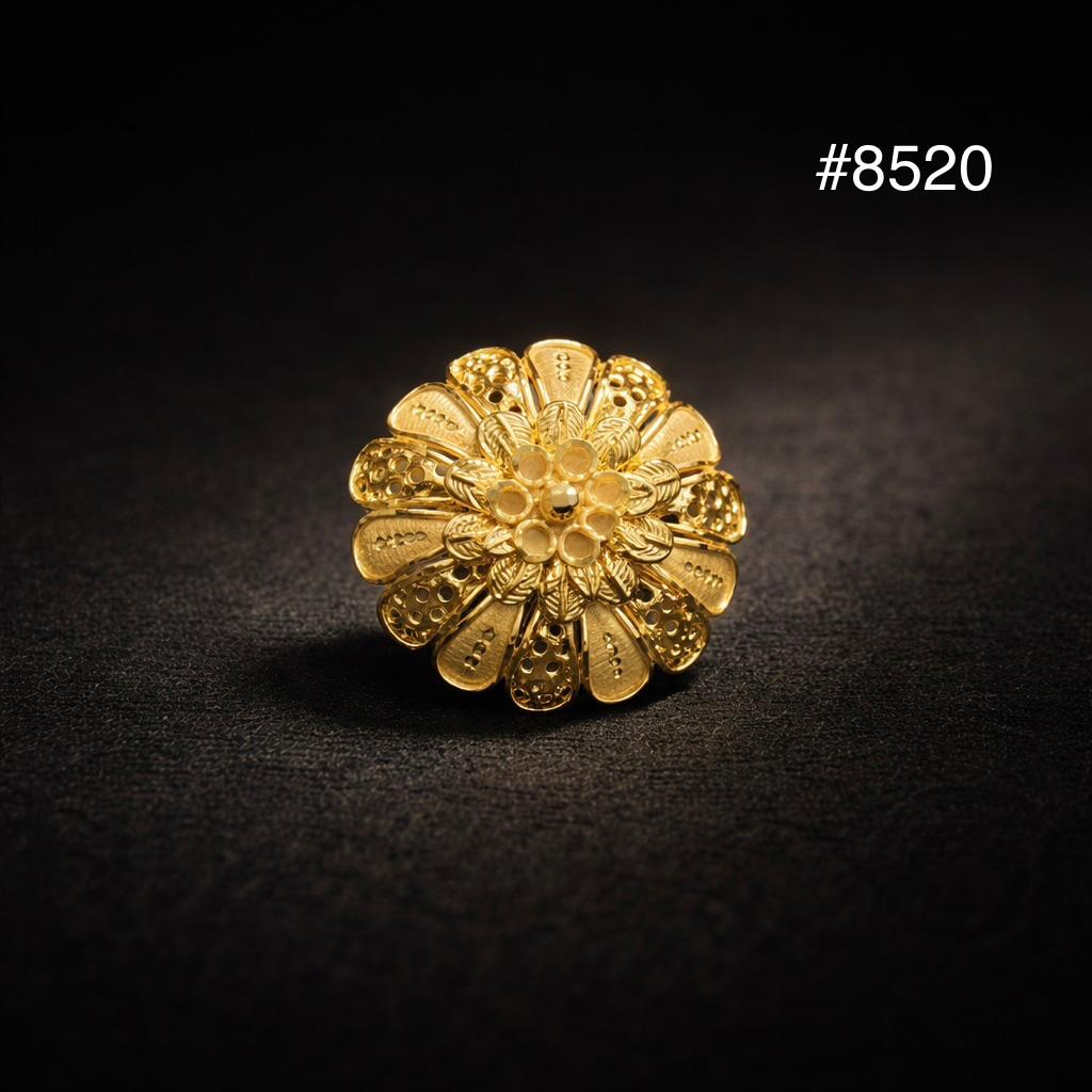 Gold Plated Finger Ring 5 Gram Gold Plated Jewellery PMJ Model No : 8520