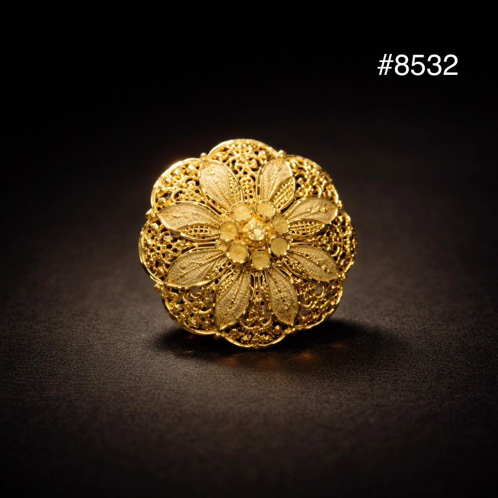 Gold Plated Finger Ring 5 Gram Gold Plated Jewellery PMJ Model No : 8532