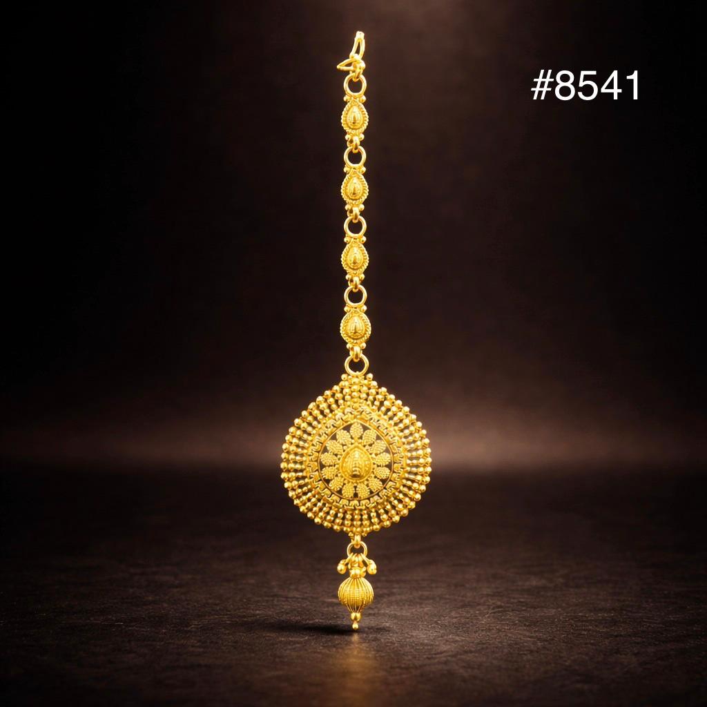 Gold Plated Maang Tika 5 Gram Gold Plated Jewellery PMJ Model No : 8541