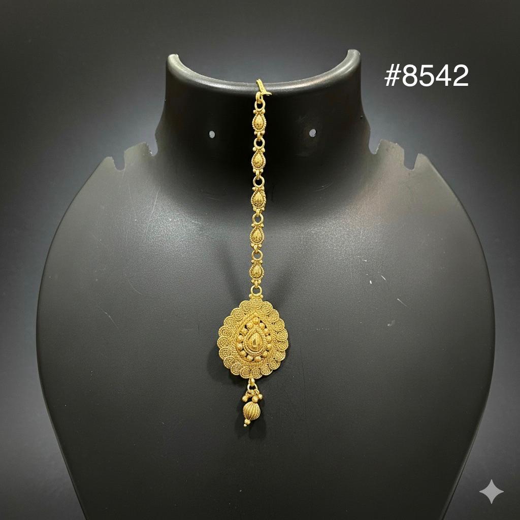 Gold Plated Maang Tika 5 Gram Gold Plated Jewellery PMJ Model No : 8542