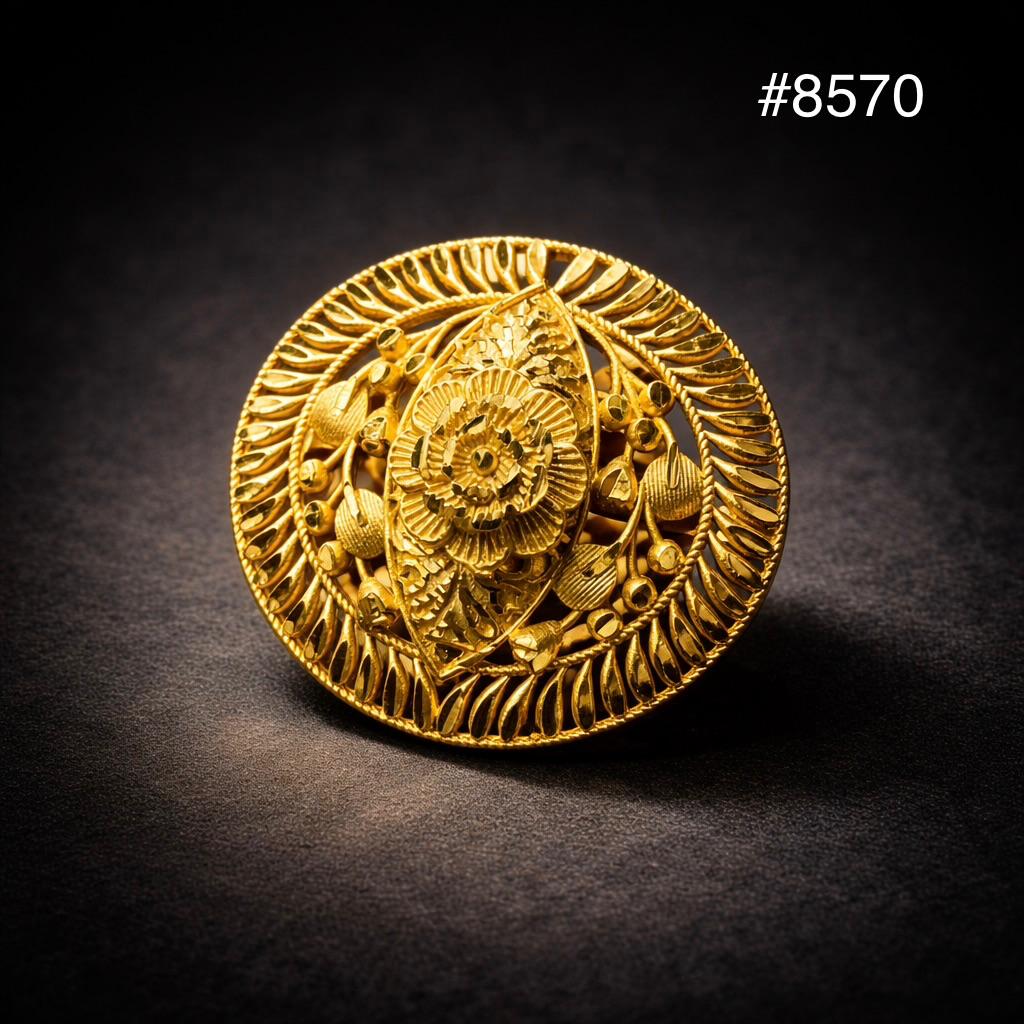 Gold Plated Finger Ring 5 Gram Gold Plated Jewellery PMJ Model No : 8570