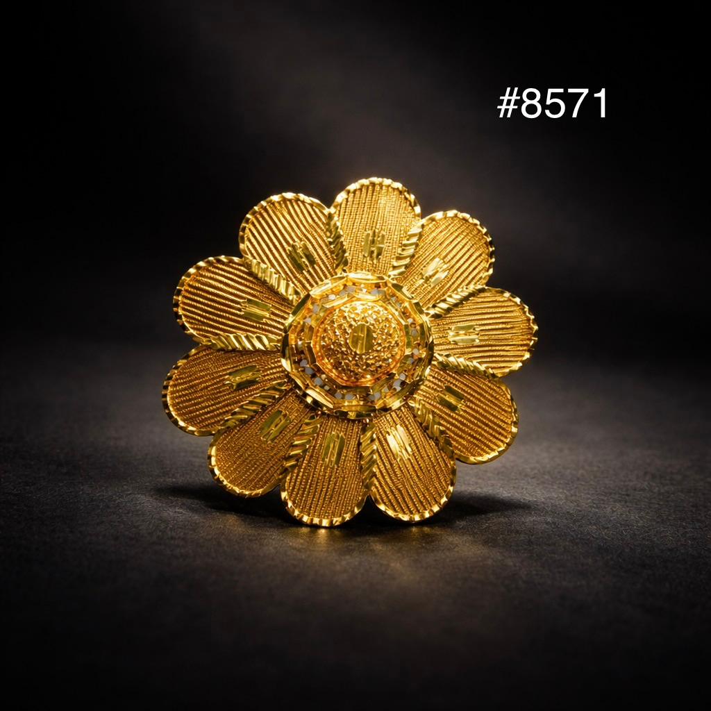 Gold Plated Finger Ring 5 Gram Gold Plated Jewellery PMJ Model No : 8571