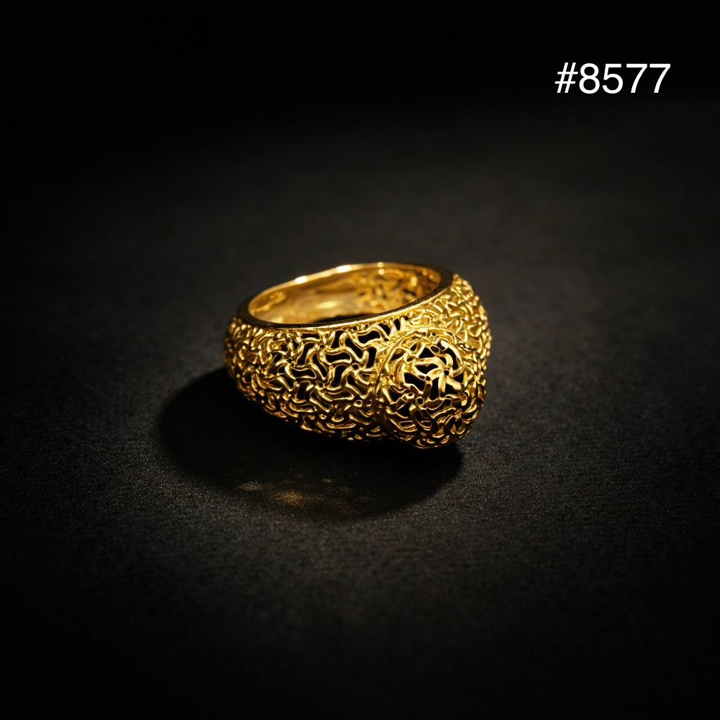 Gold Plated Finger Ring 5 Gram Gold Plated Jewellery PMJ Model No : 8577