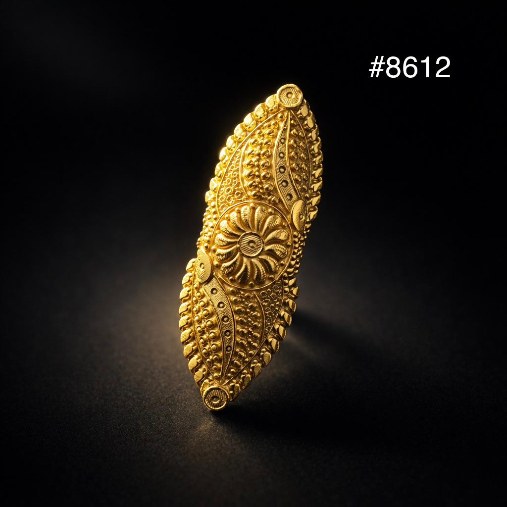 Gold Plated Finger Ring 2.5 Inch Gold Plated Jewellery PMJ Model No : 8612