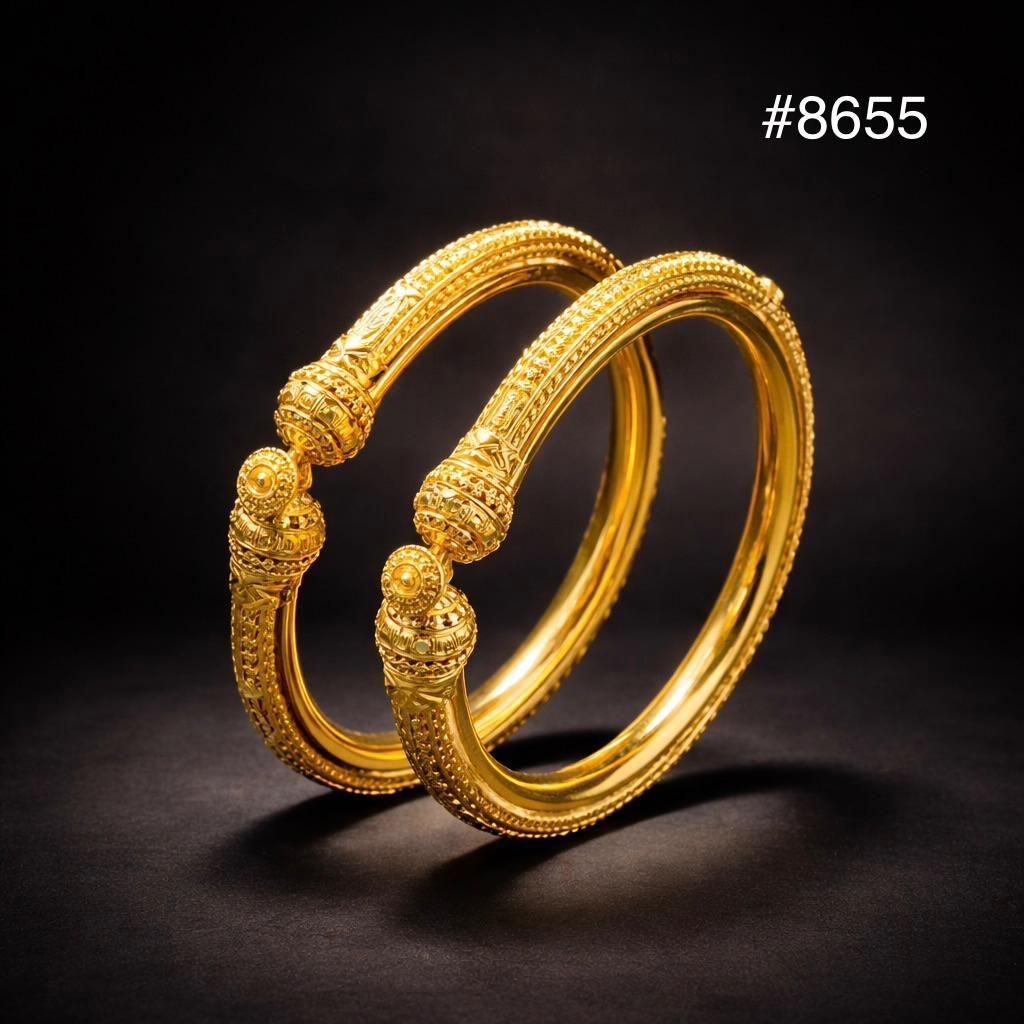 Gold Plated BANGLE 5 Gram Gold Plated Jewellery PMJ Model No : 8655