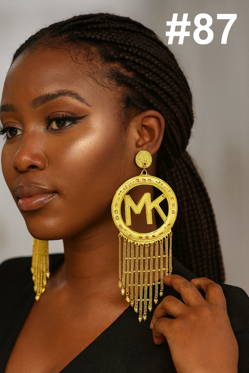 PMJ Handmade Indian Real Gold Plated Designer Earrings Casual wear style MODEL : 87