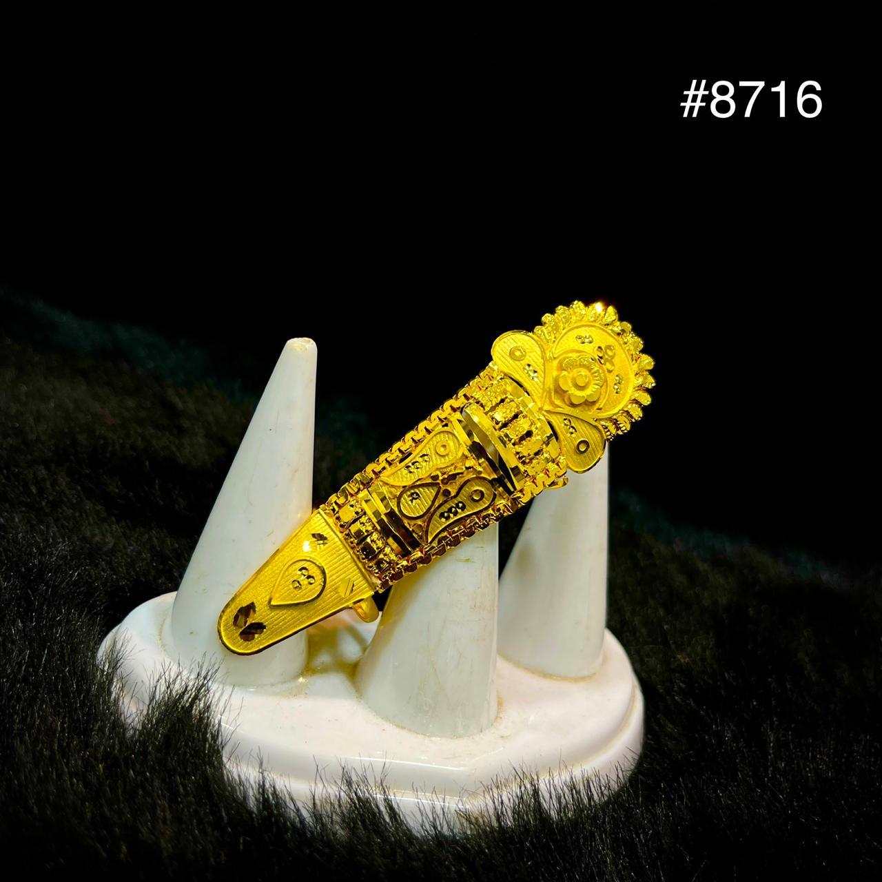 Gold Plated Finger Ring 5 Gram Gold Plated Jewellery PMJ Model No : 8716