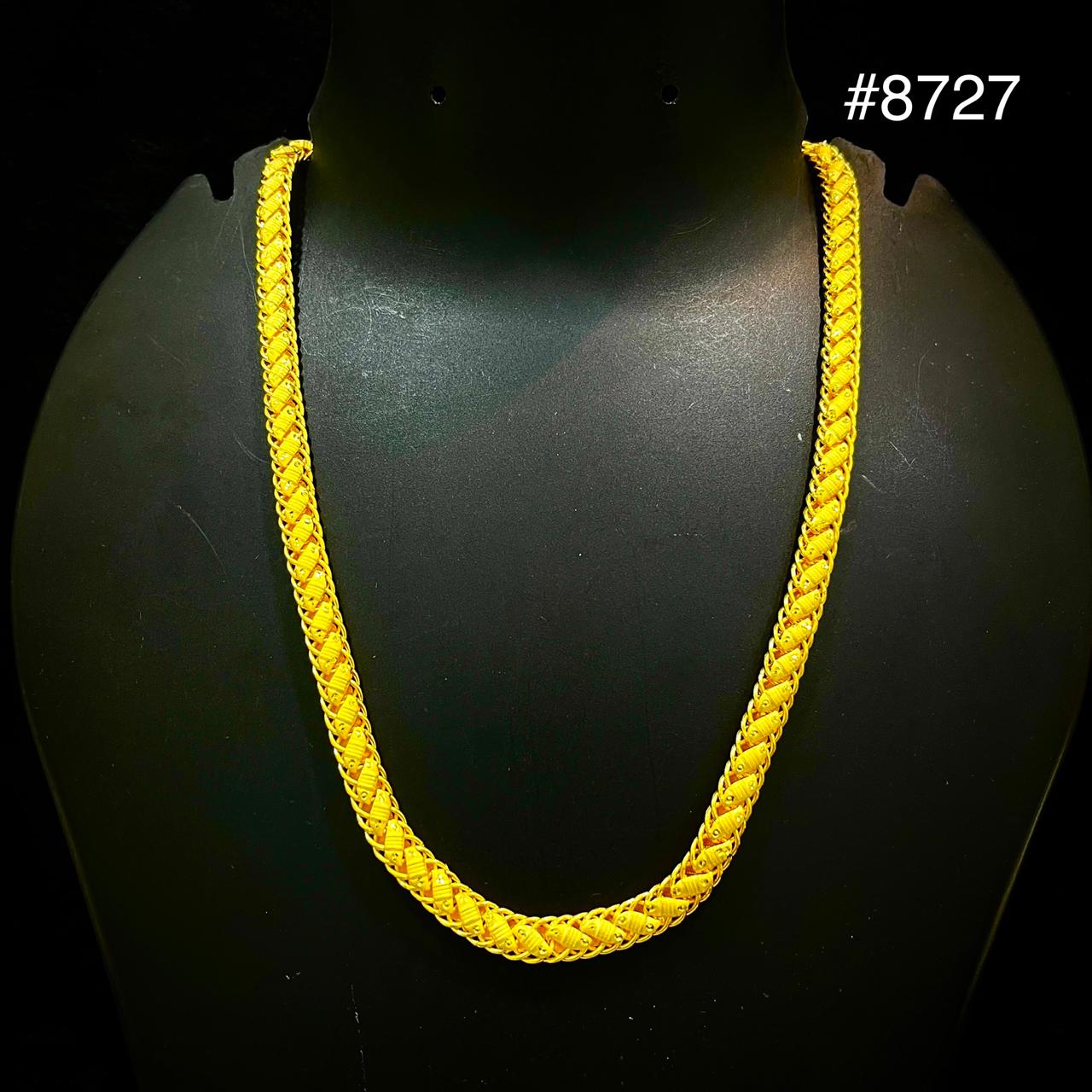 PMJ Premium Thick Rope Weave Gold Chain Model No : 8727