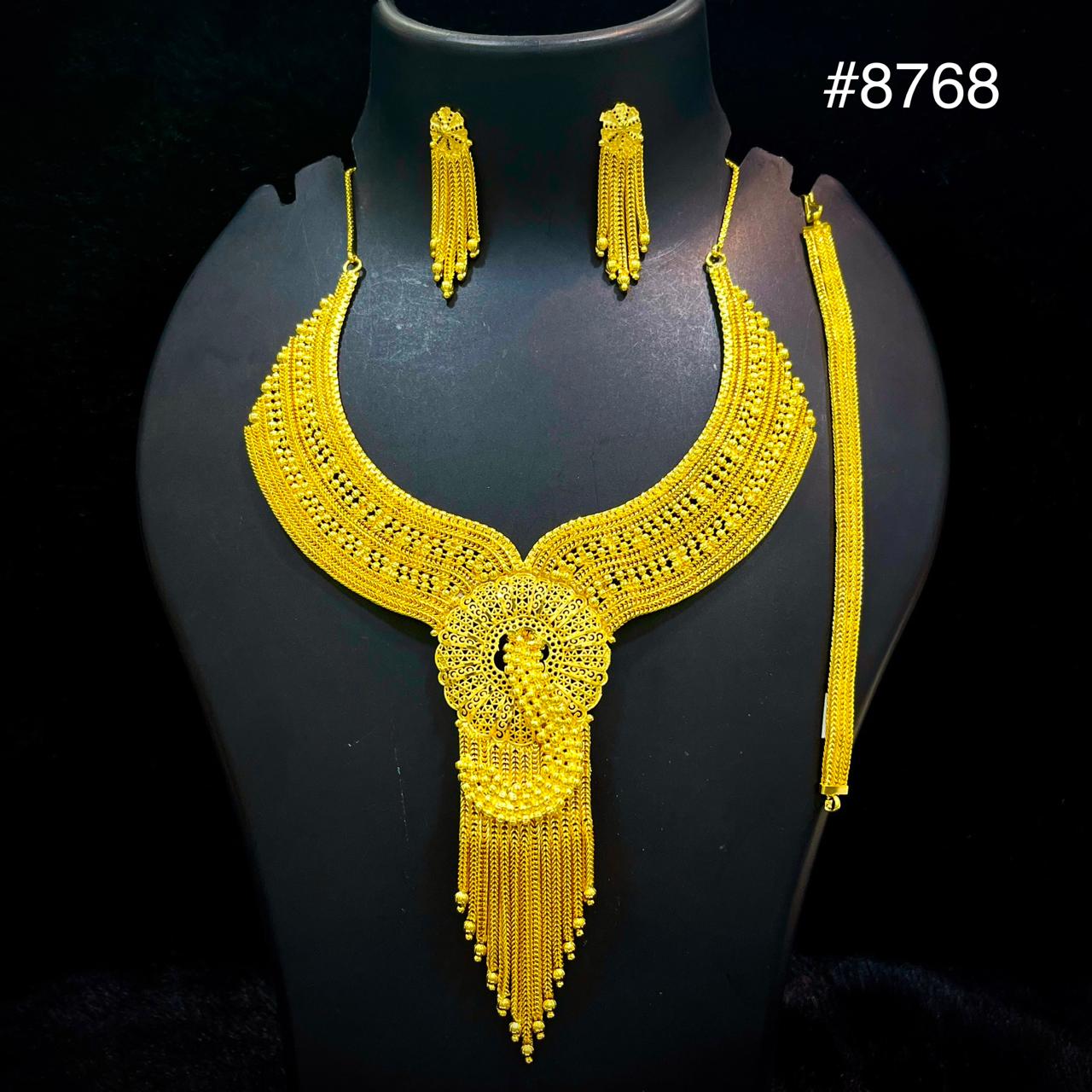 Gold Plated Short Necklace Set, PMJ Model No : 8768