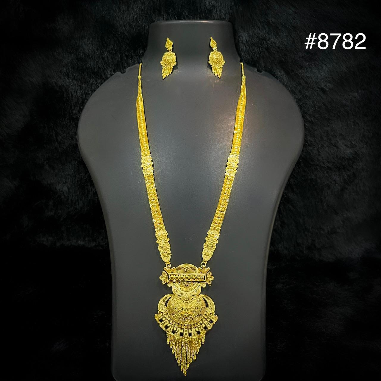 Gold Plated LONG NECKLACE 5 Gram Gold Plated Jewellery PMJ Model No : 8782