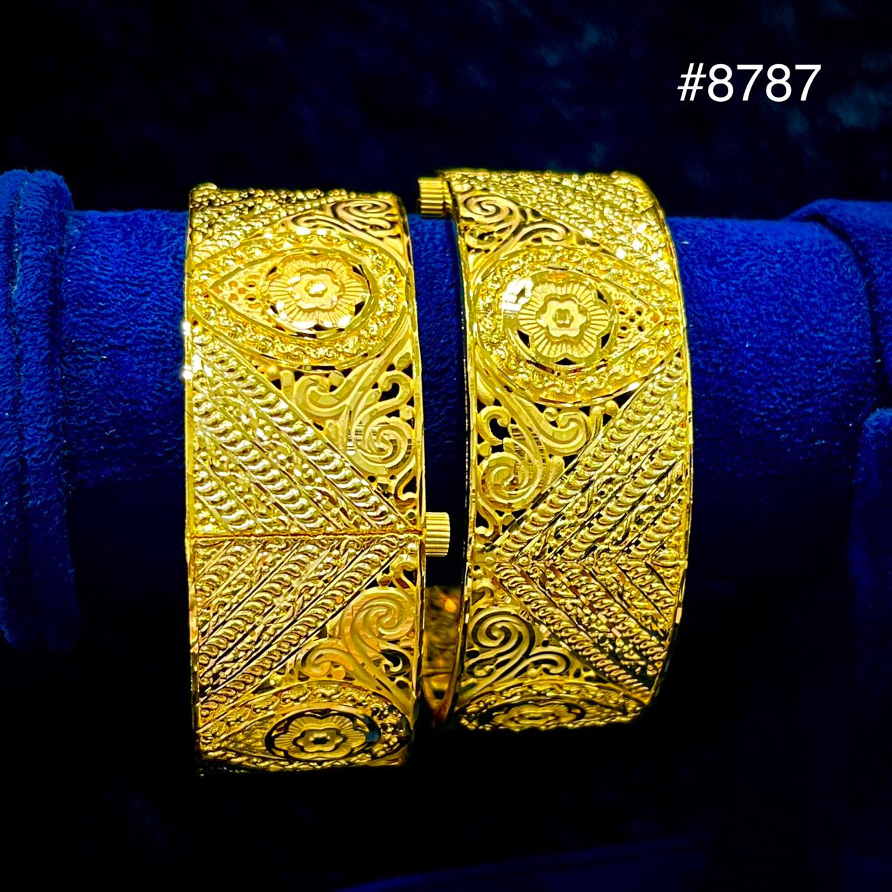 Gold Plated Bridal Wear Bangles, PMJ Model No: 8787