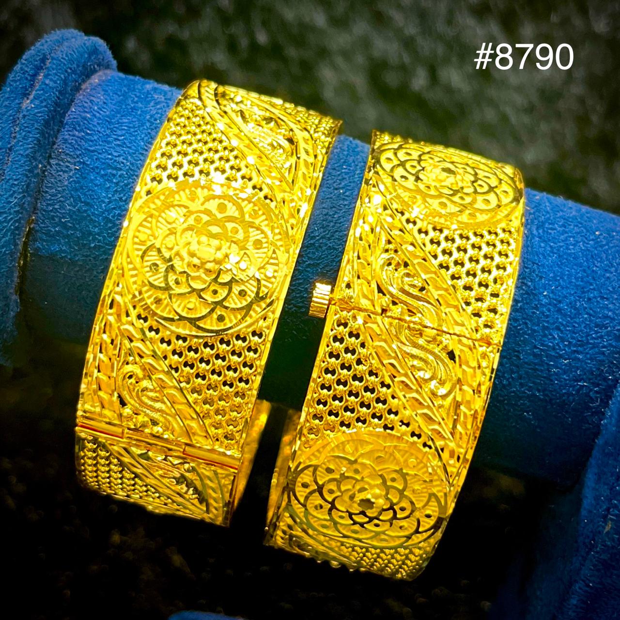 Gold Plated Bridal Wear Bangles, PMJ Model No: 8790