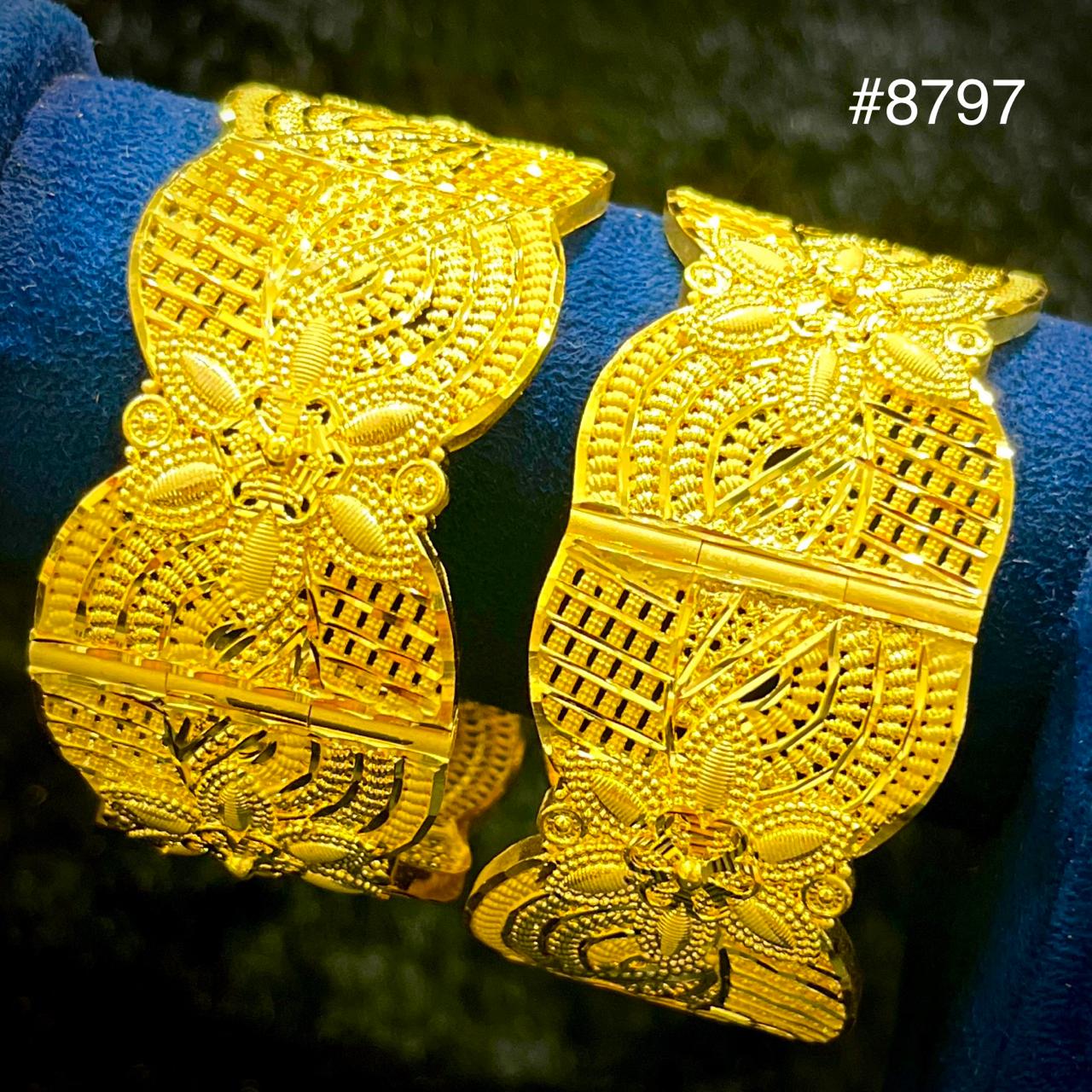 Gold Plated Bridal Wear Bangles, PMJ Model No: 8797