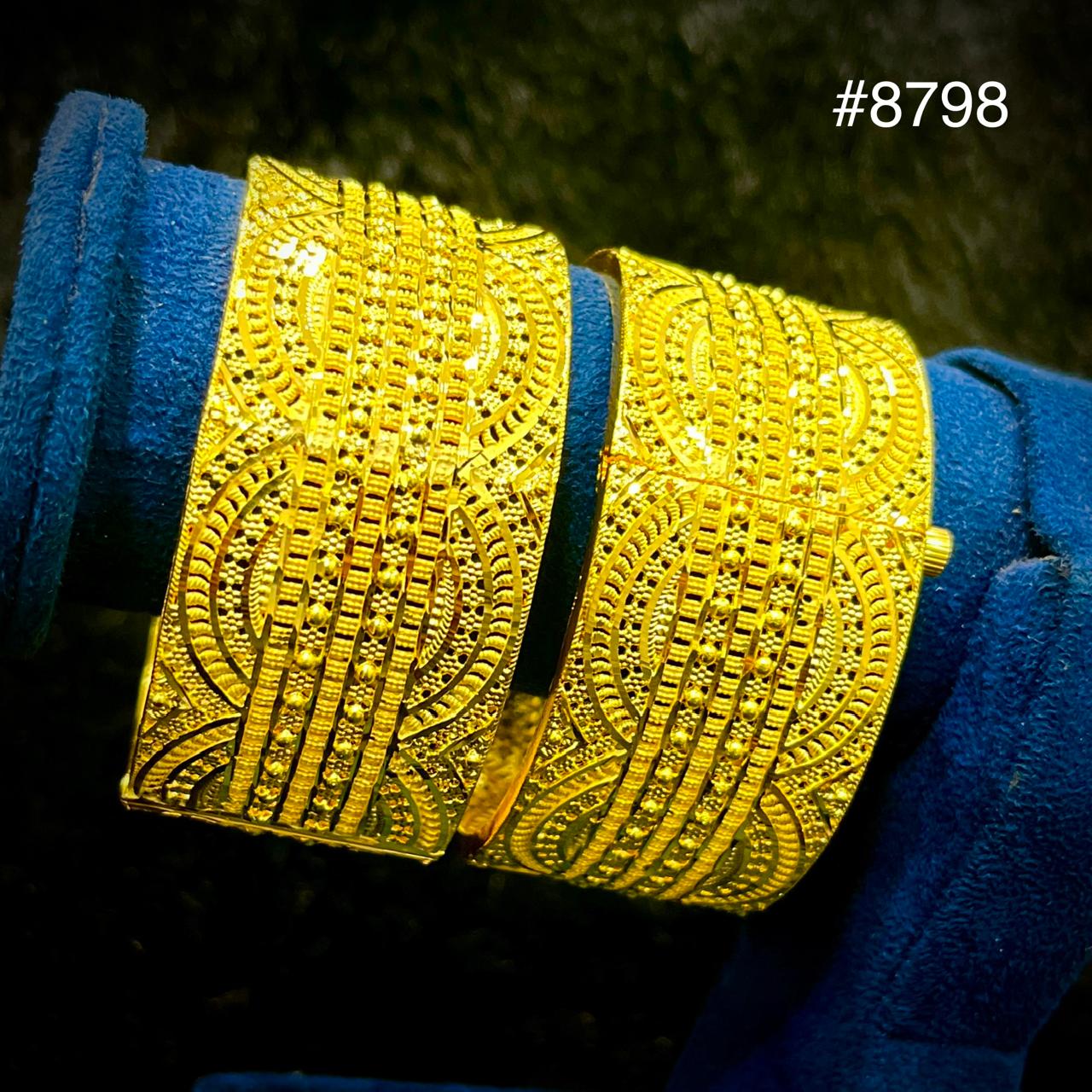 Gold Plated Bridal Wear Bangles, PMJ Model No : 8798