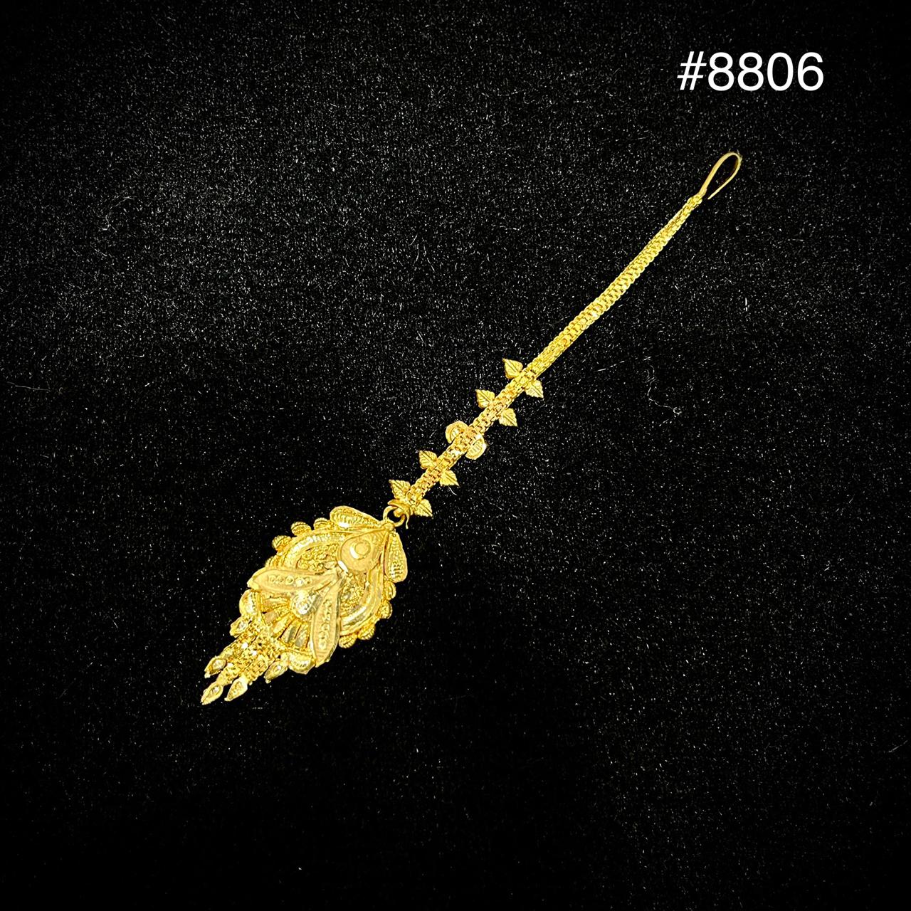 Gold Plated Maang Tika 5 Gram Gold Plated Jewellery PMJ Model No : 8806