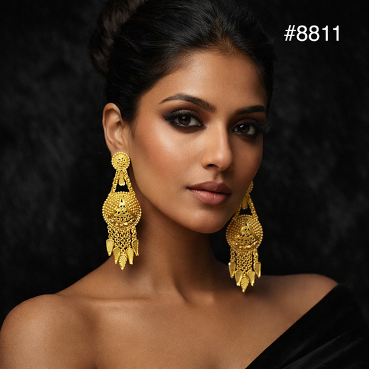 Gold Plated EARRING 1 Gram Gold Plated Jewellery PMJ Model No : 8811