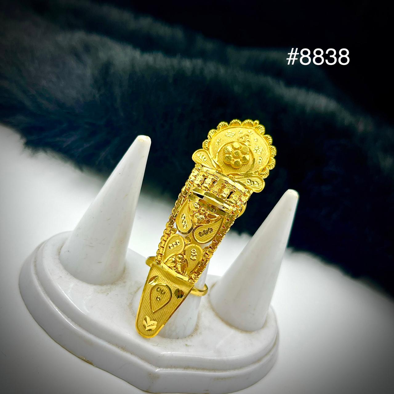 Gold Plated Finger Ring 5 Gram Gold Plated Jewellery PMJ Model No : 8838
